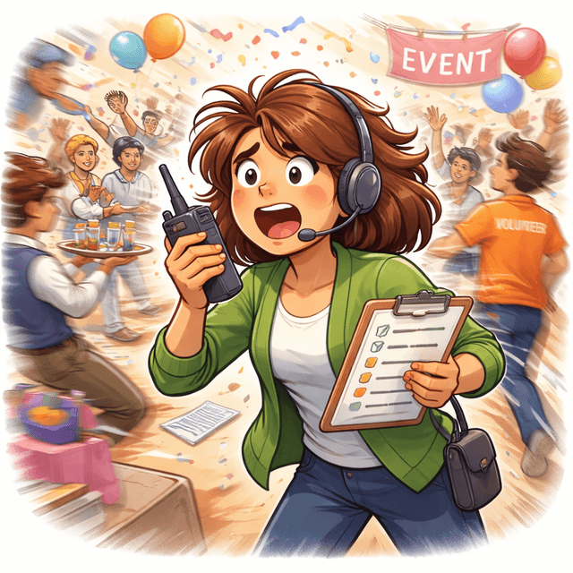 Chaotic event crowd with blurred motion